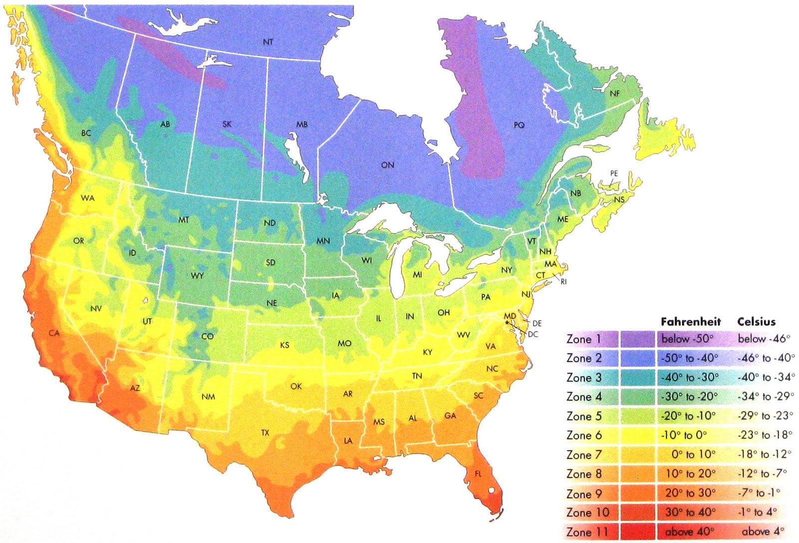 temperatur karte Kanada Temperatur anzeigen   Kanada Temperatur zone Karte 