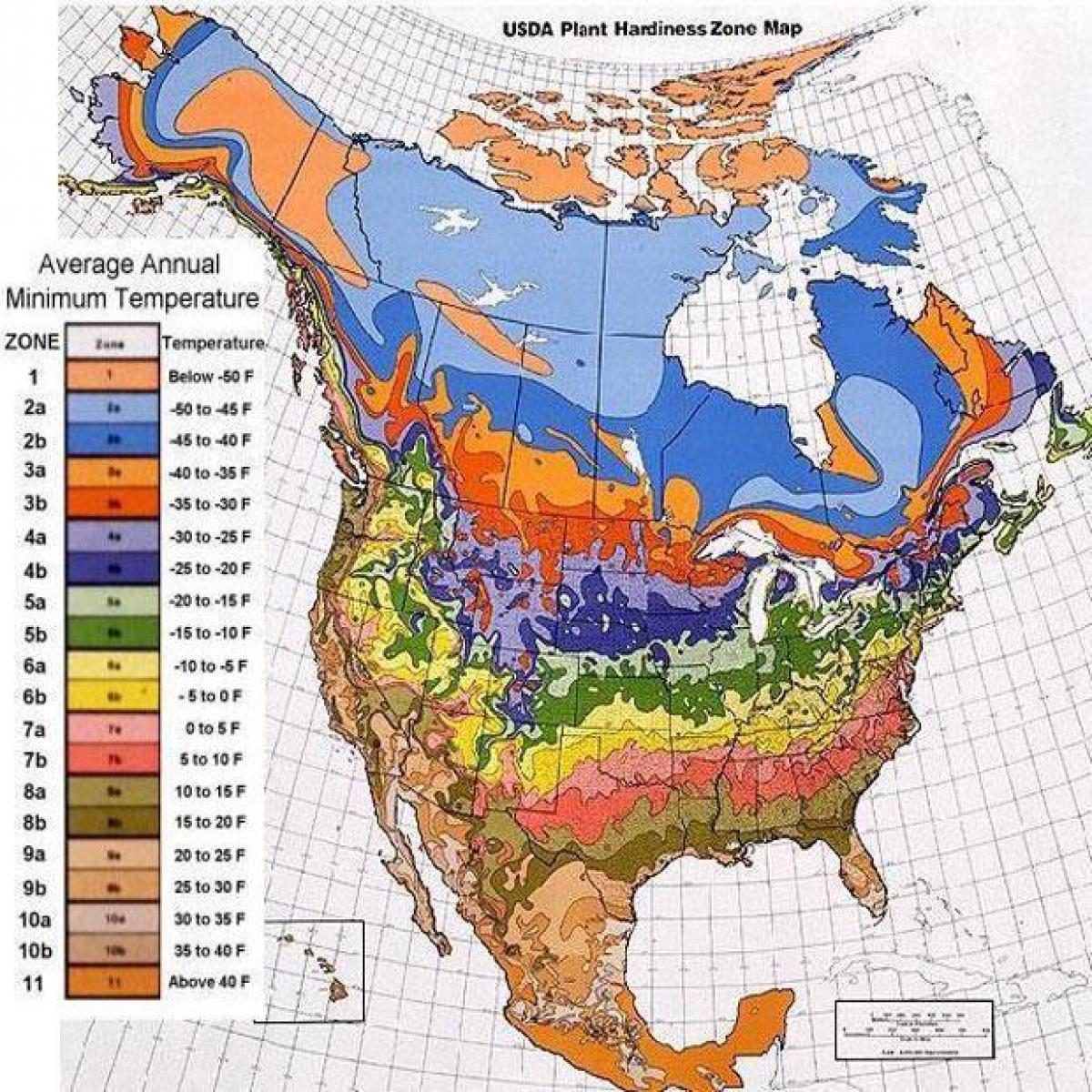 Garden Zone Map Kanada Karte Kanada Garden Zone Nord Amerika