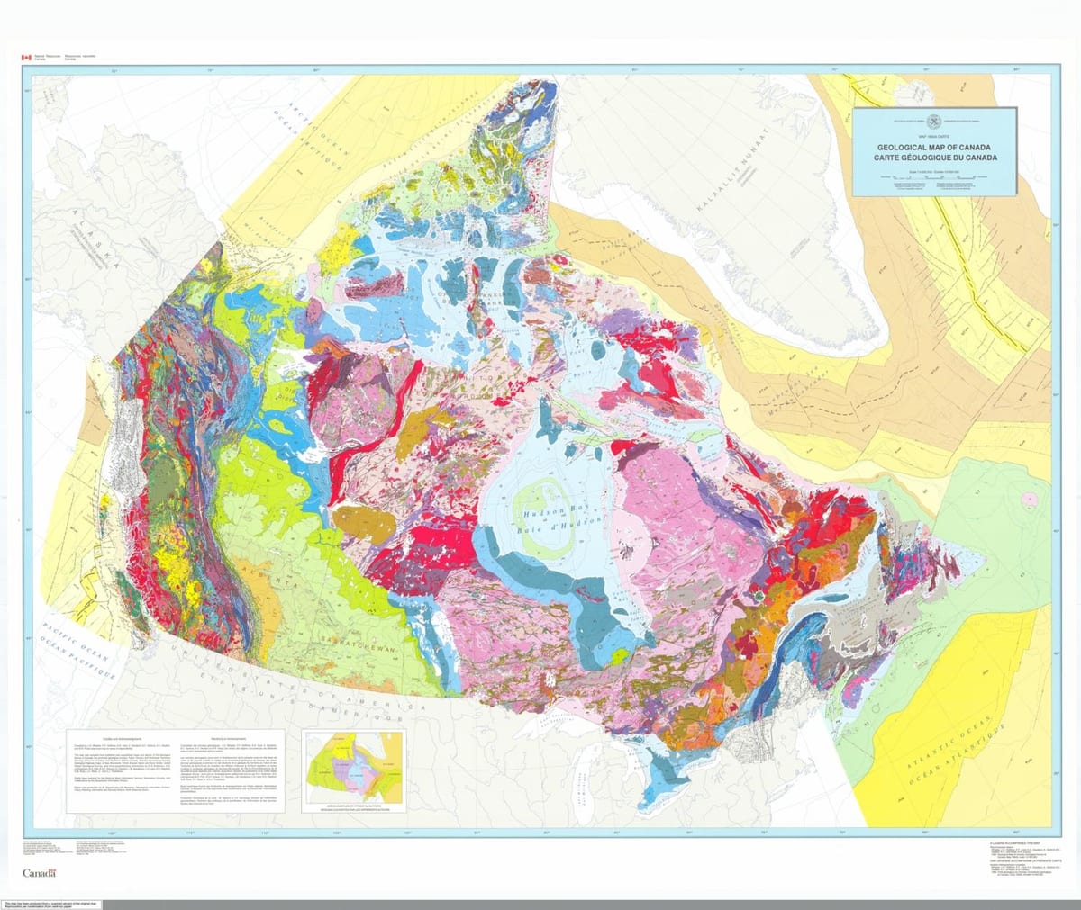 Karte von Kanada geologische