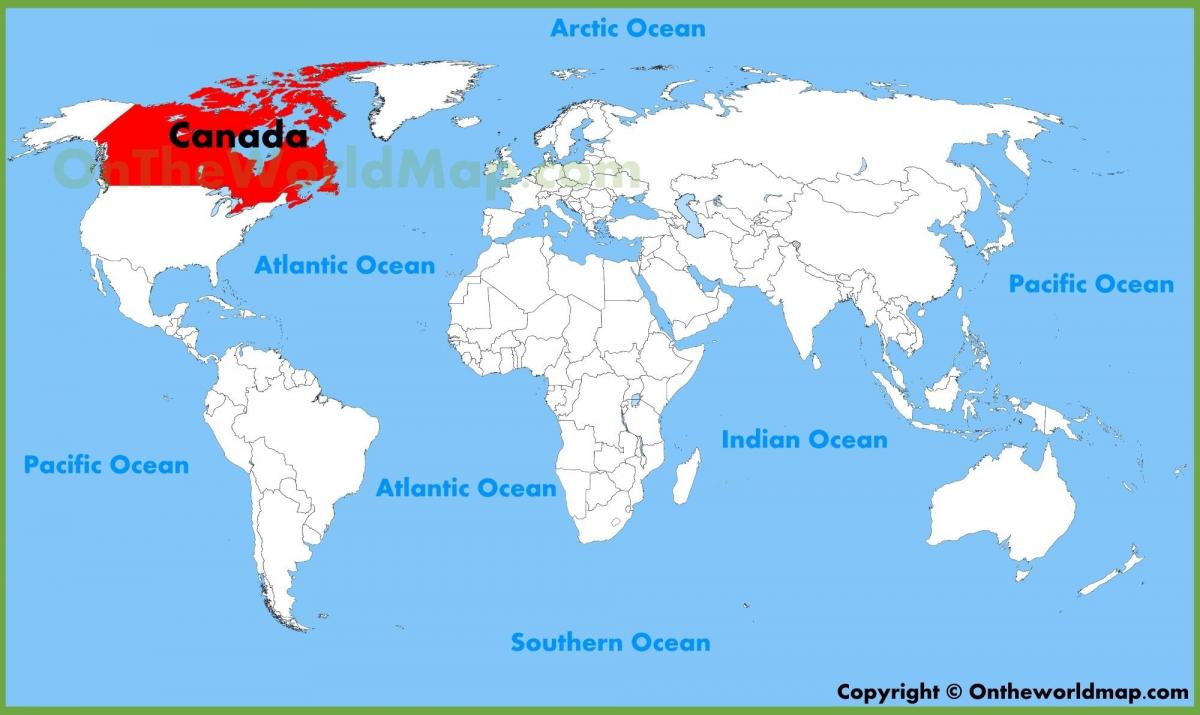 Kanada Lage in Weltkarte