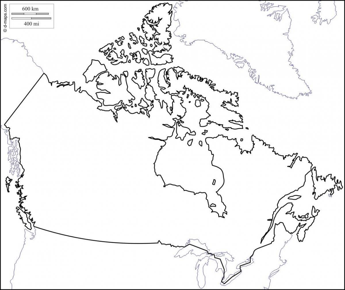 Kanada Karte Kontur Blank Outline Map Of Kanada Nordamerika Und Sudamerika