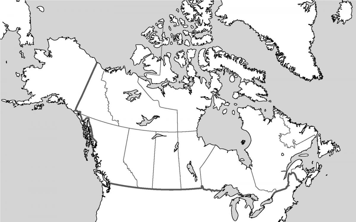eine leere Karte von Kanada