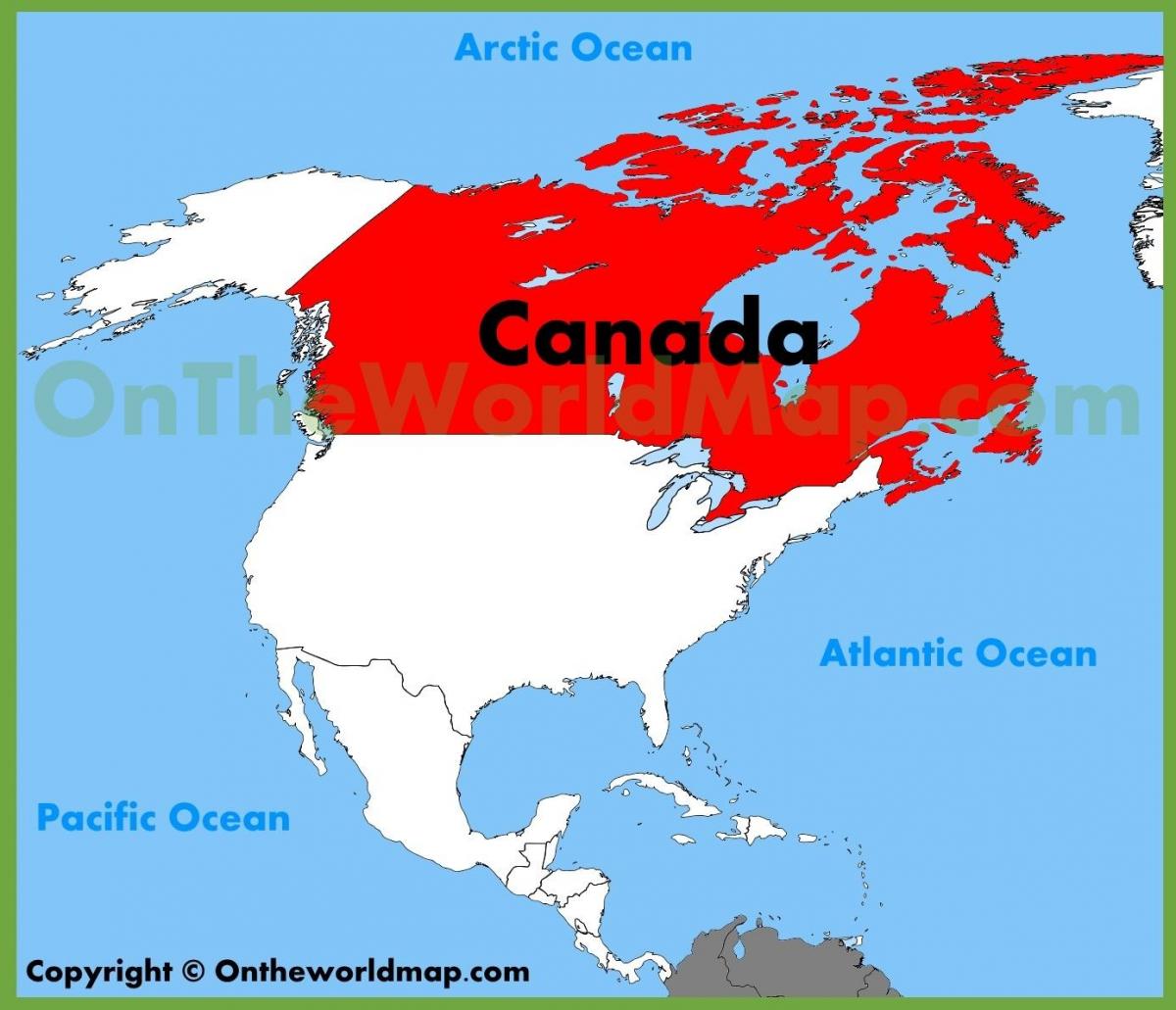 Kanada Amerika Karte