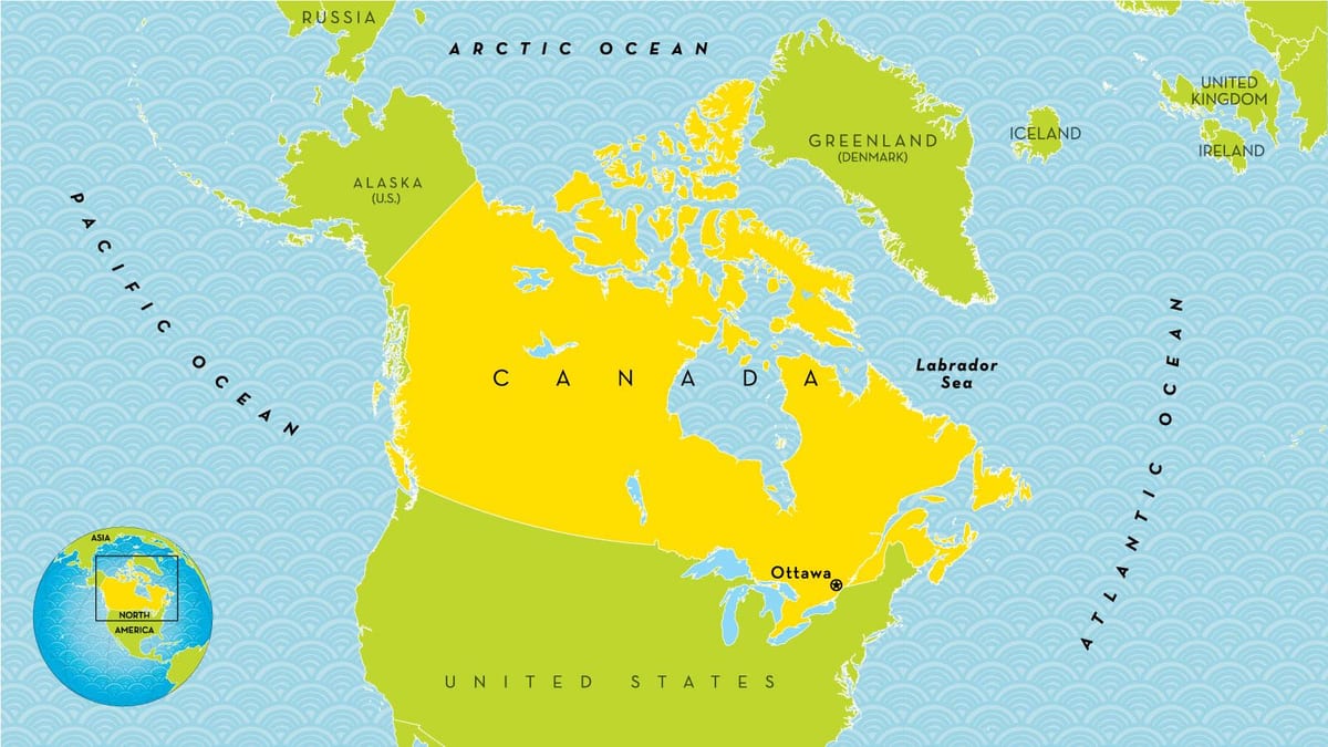 Kinder-Karte von Kanada