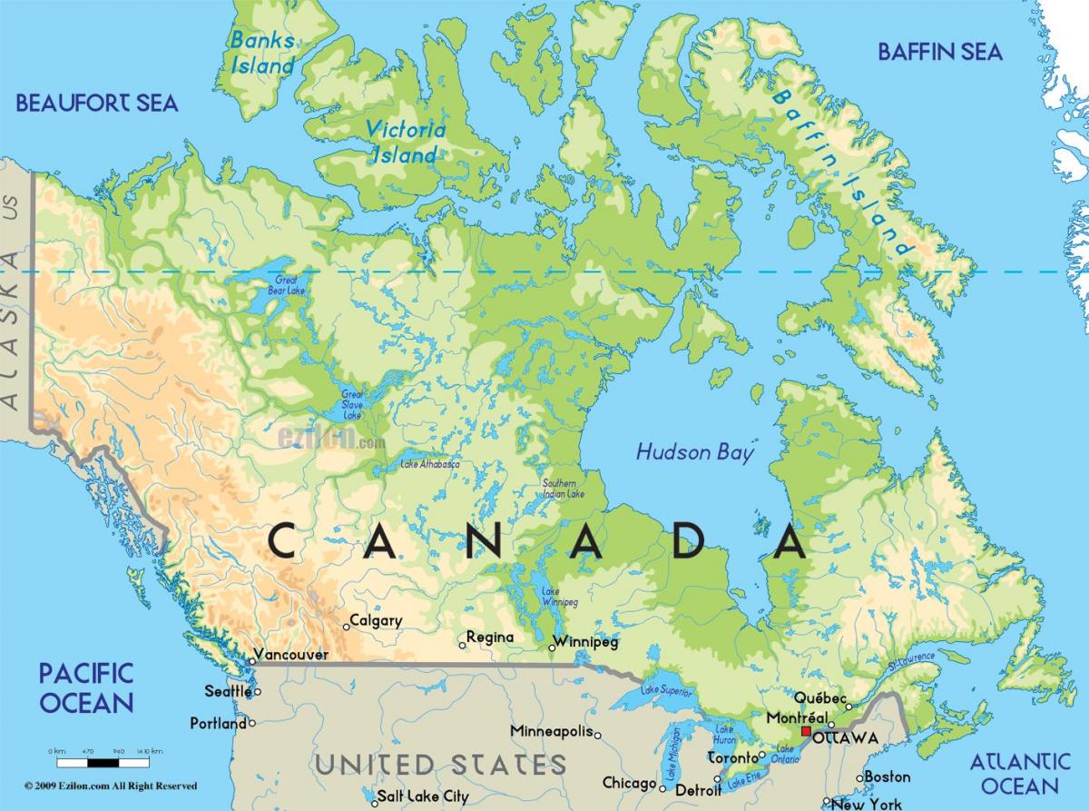 Kanada in einer Karte