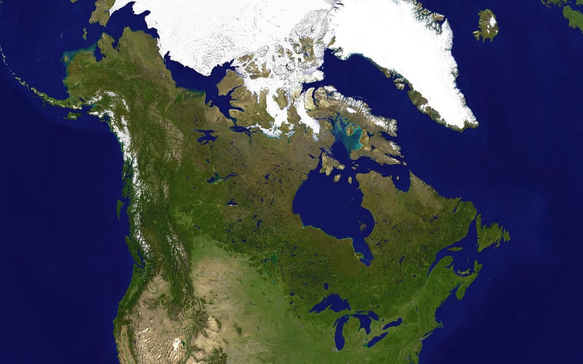 Karte von Kanada Sat