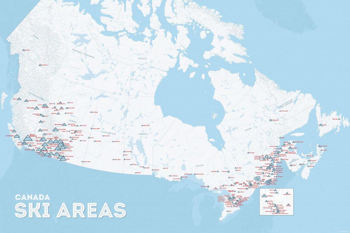 Kanada ski resorts Landkarte