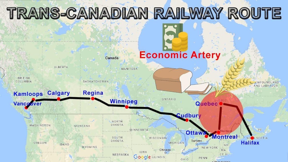 trans-Canada rail route anzeigen