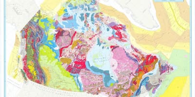 Karte von Kanada geologische