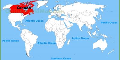 Kanada Lage in Weltkarte