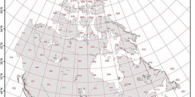 Karte von Kanada latitude