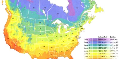Kanada-Temperatur-zone Karte