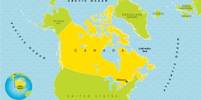 Kinder-Karte von Kanada