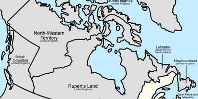 Karte von Kanada 1867