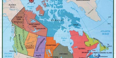 Karte von Kanada und den großen Städten