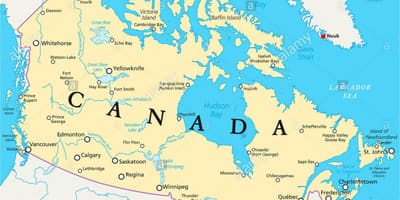 Karte von Kanada und seine Hauptstädte
