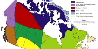 Klima-Regionen von Kanada anzeigen