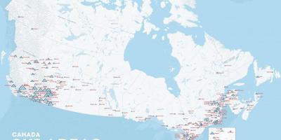 Kanada ski resorts Landkarte