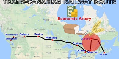 Trans-Canada rail route anzeigen